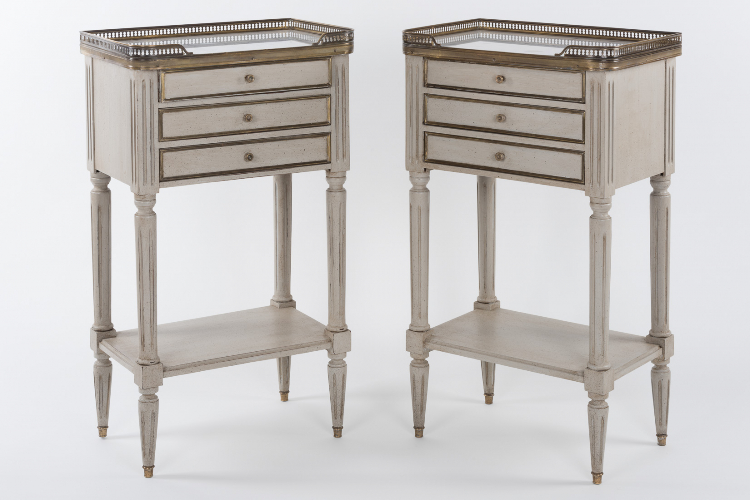 Painted French Bedside Tables