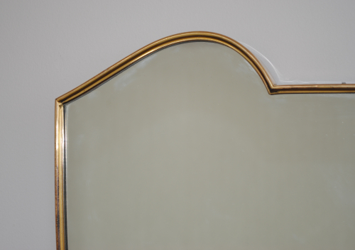 50`s Brass Shield Mirror