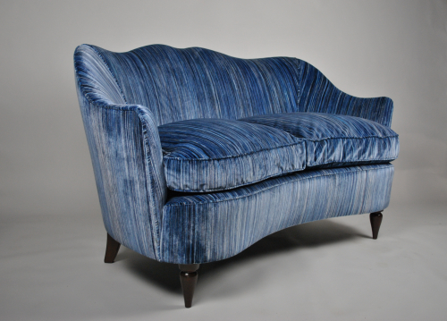 Sculpted Sofa in Romo Velvet