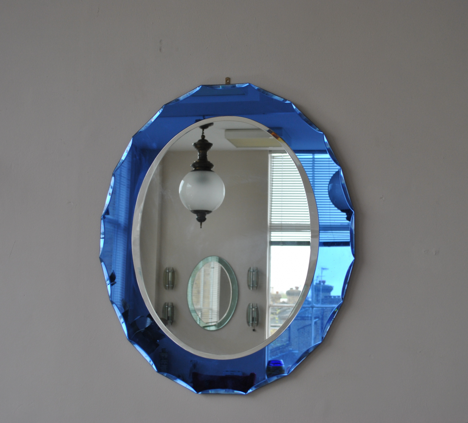 Blue Bordered Mirror