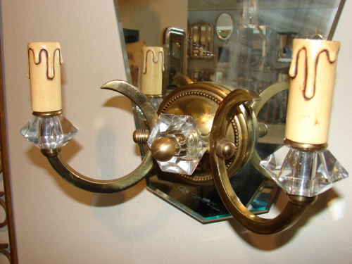 French 1930`s Art deco wall Sconces