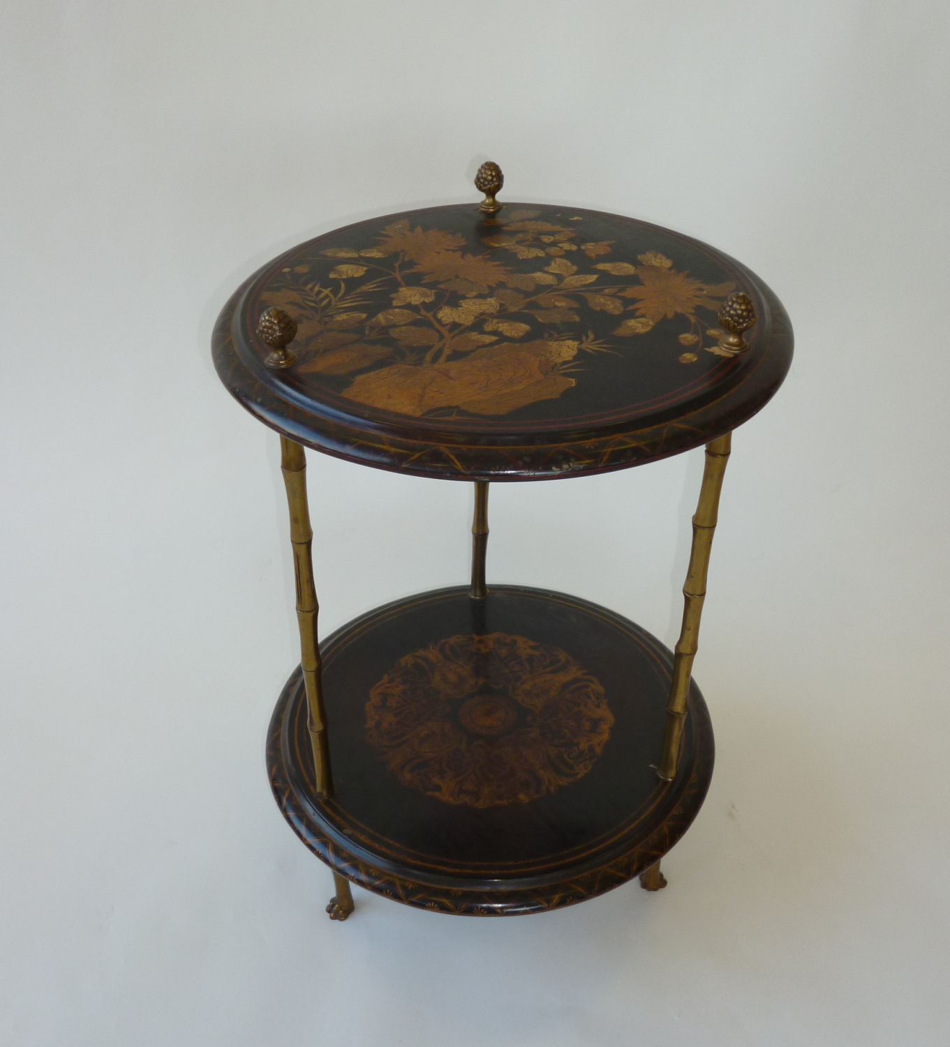 Circular Lacquered Side Table