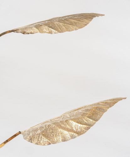 Italian brass floor lamp by Tommaso Barbi