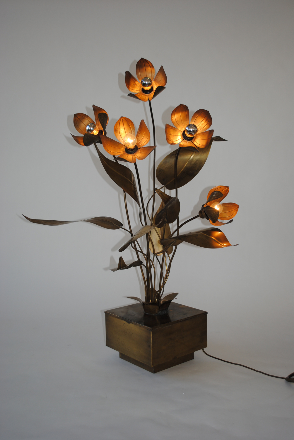 Brass Flower Lamp
