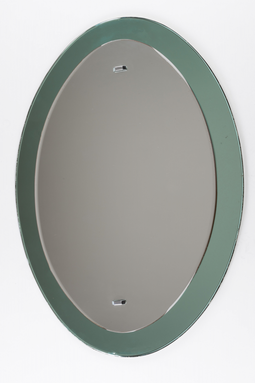 Elliptical Green Framed Mirror