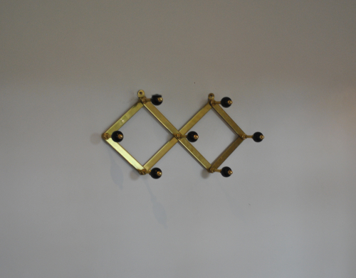 Lacquered Brass Coat Rack