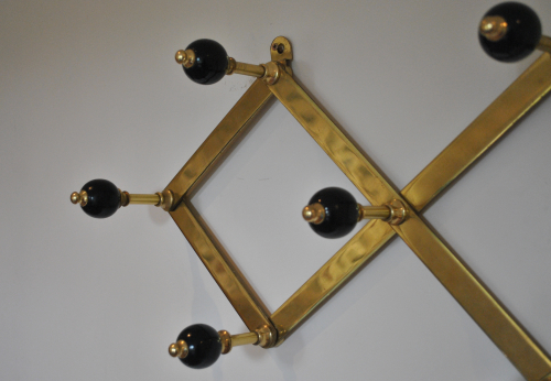 Lacquered Brass Coat Rack