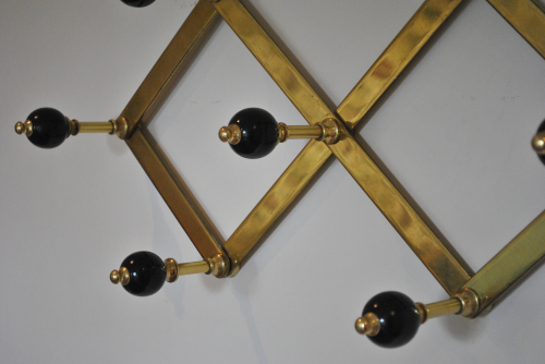 Lacquered Brass Coat Rack