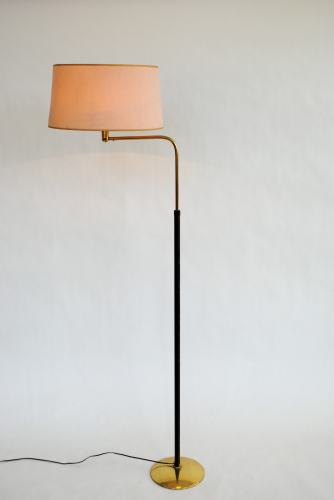 Leather Floor Lamp France 1950`s.