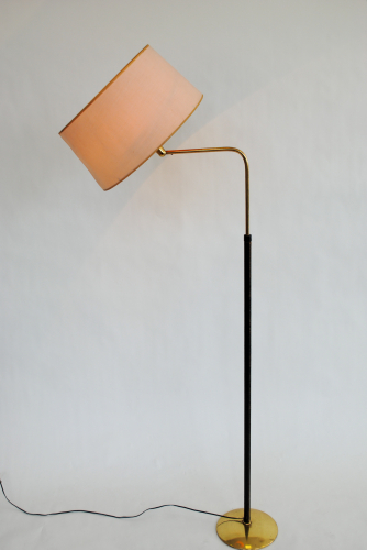 Leather Floor Lamp France 1950`s.