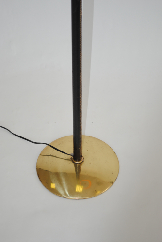 Leather Floor Lamp France 1950`s.