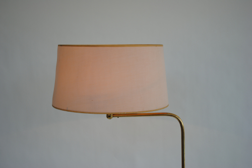 Leather Floor Lamp France 1950`s.