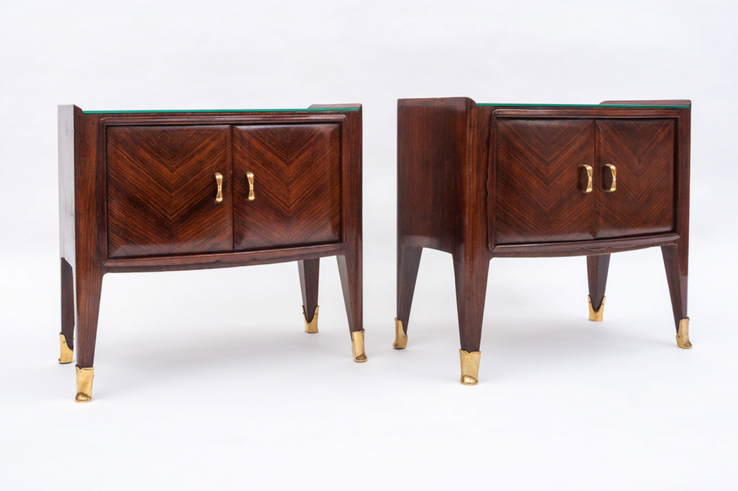 Pair of Italian Rosewood bedside tables
