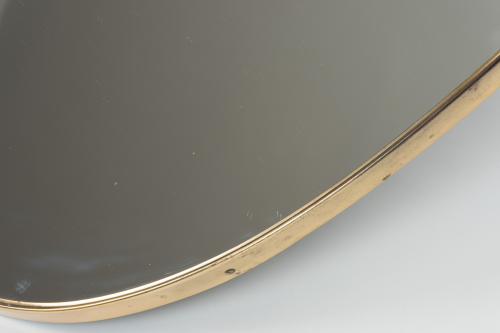 Brass shield mirror
