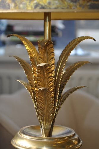 Brass 50`s French Table Lamp