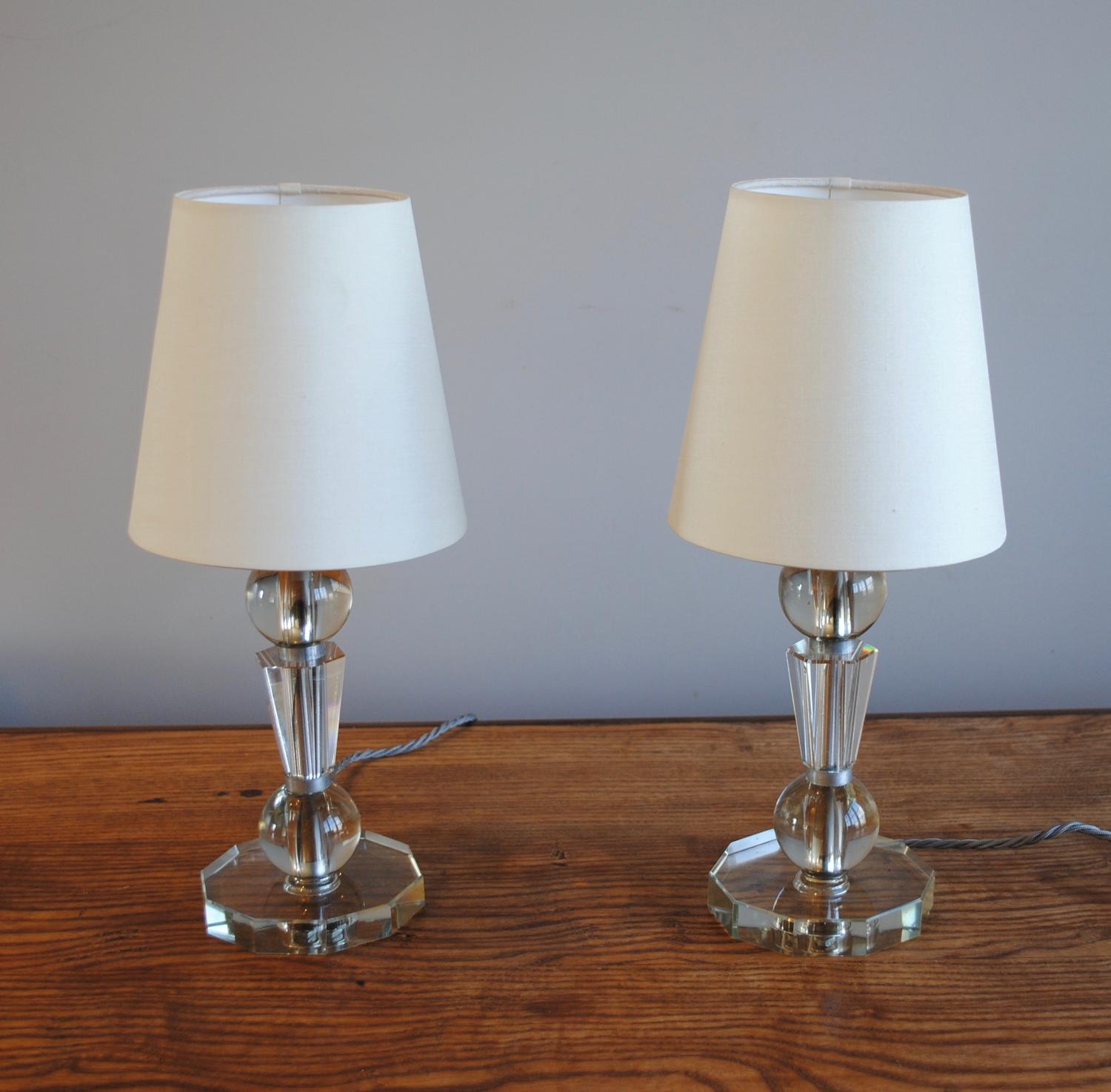 Glass Bedside Lamps 1