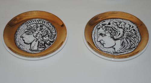 Set of porcelain coasters