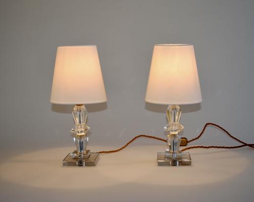 Pair of French Art Deco bedside lamps
