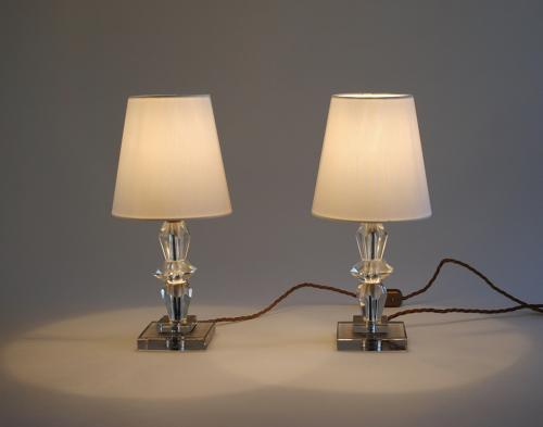 Pair of French Art Deco bedside lamps