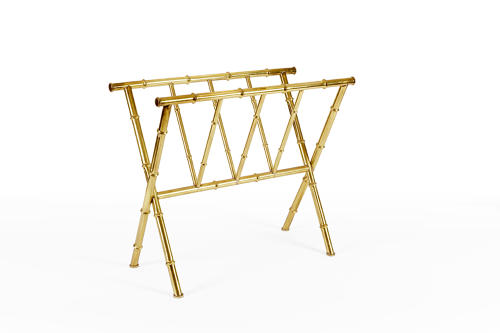 Faux bamboo magazine rack