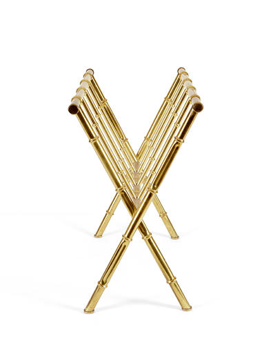 Faux bamboo magazine rack