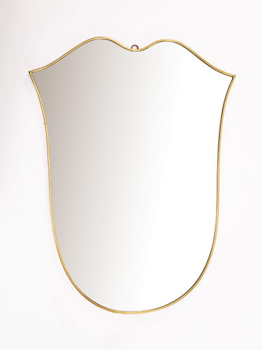 Italian Midcentury Brass Mirror