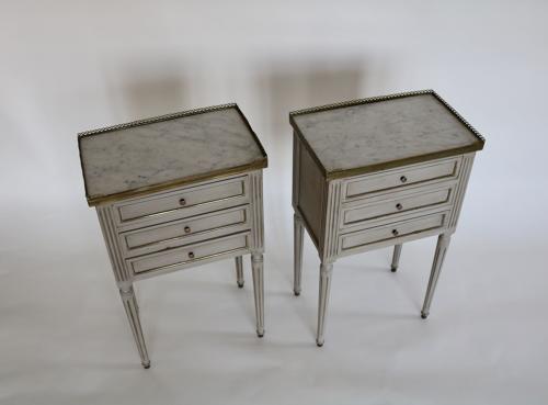 Pair of Painted French Bedside Tables