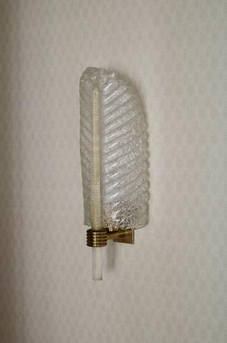 Pair of Barovier and Toso Leaf Wall Lights