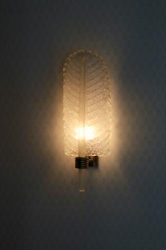 Pair of Barovier and Toso Leaf Wall Lights