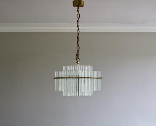 Sciolari Glass Rod Chandelier