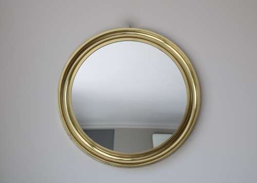 Circular Brass Mirror