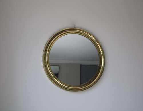 Circular Brass Mirror