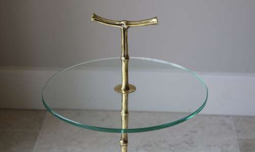 Pair of Brass and Glass Side Tables