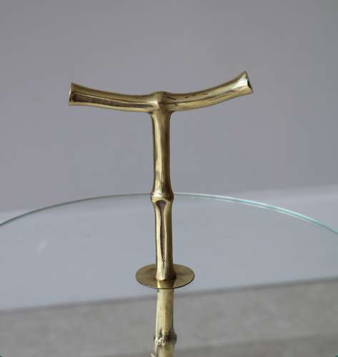 Pair of Brass and Glass Side Tables
