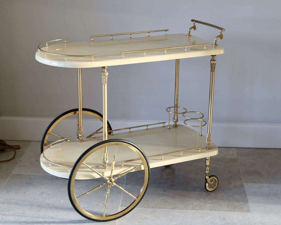 Tura Goatskin Trolley / Bar Cart