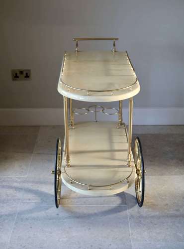 Tura Goatskin Trolley / Bar Cart