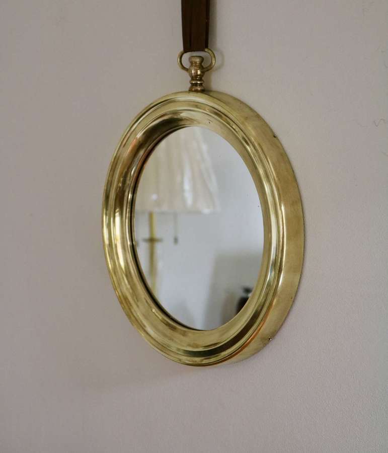 Pocket Watch Brass Italian Mirror