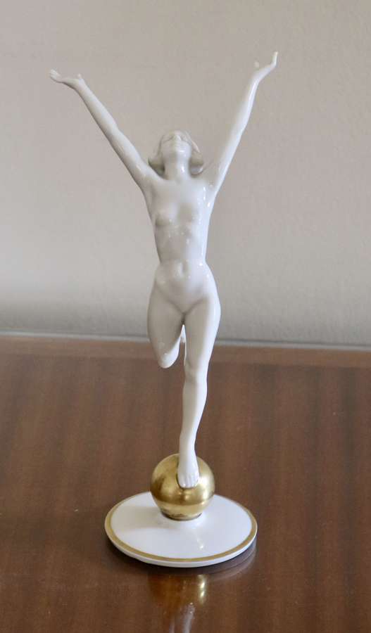 Art Deco Porcelain Nude Figure