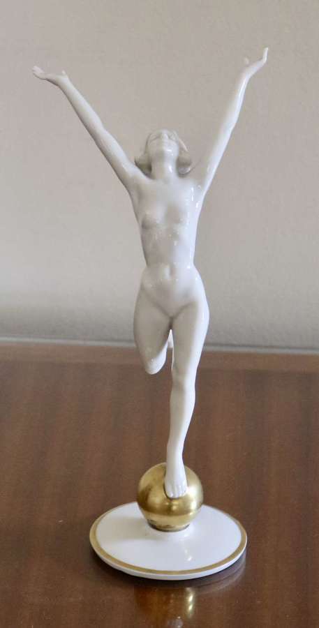Art Deco Porcelain Nude Figure