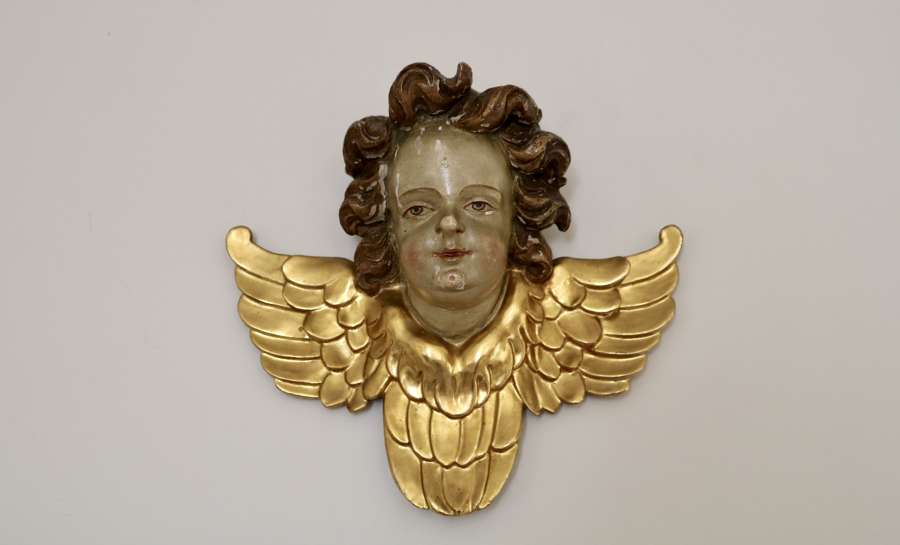 18th Century Polychrome Putti Sculpture