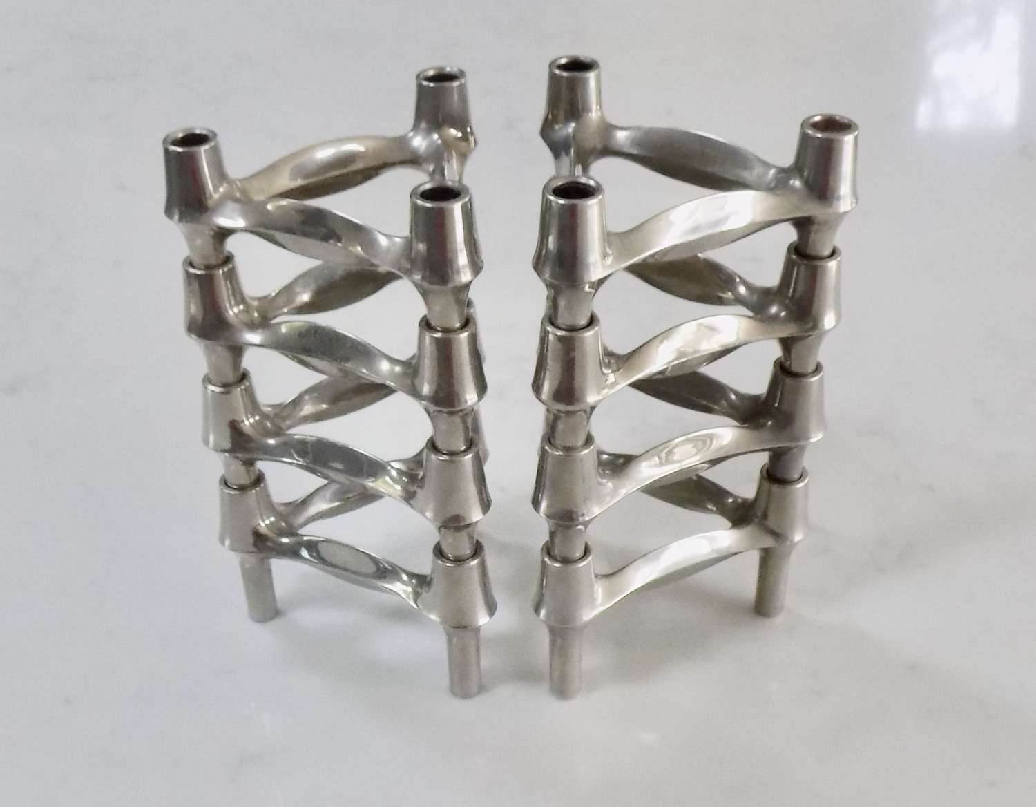 Set of modular candlesticks by Caesar Stoffi