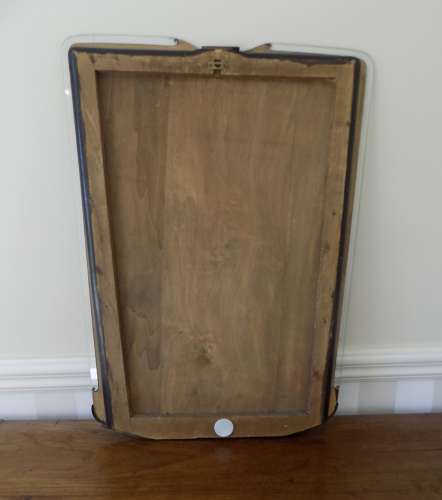 Italian frameless mid-century brass mirror