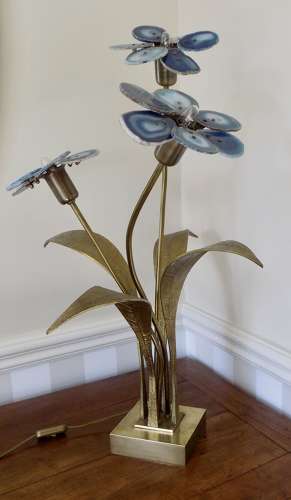 Willy Daro agate table lamp
