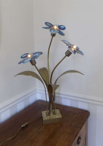 Willy Daro agate table lamp
