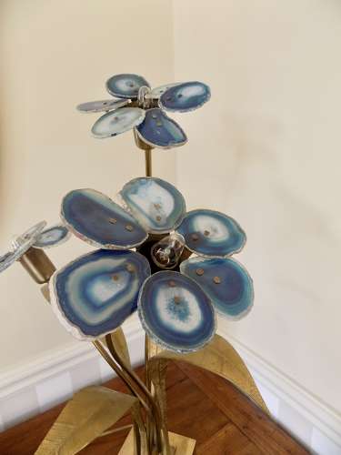 Willy Daro agate table lamp