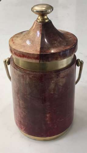 Aldo Tura goatskin ice bucket
