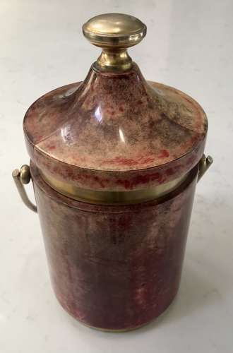 Aldo Tura goatskin ice bucket