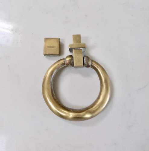 Mid-Century Brass Door Furniture Set