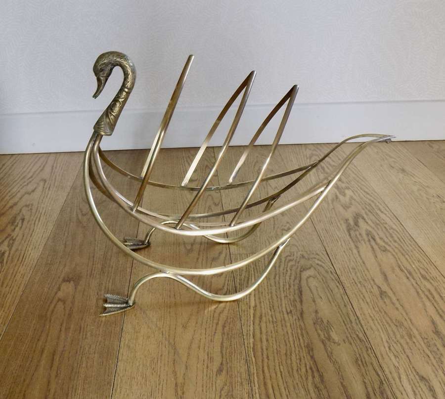 Brass Swan Magazine Rack