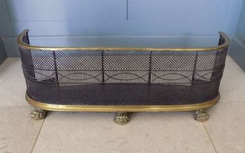 19Th Century Brass Fireguard.